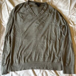 Banana Republic Men's Gray V-Neck 75% Silk Sweater Size XL